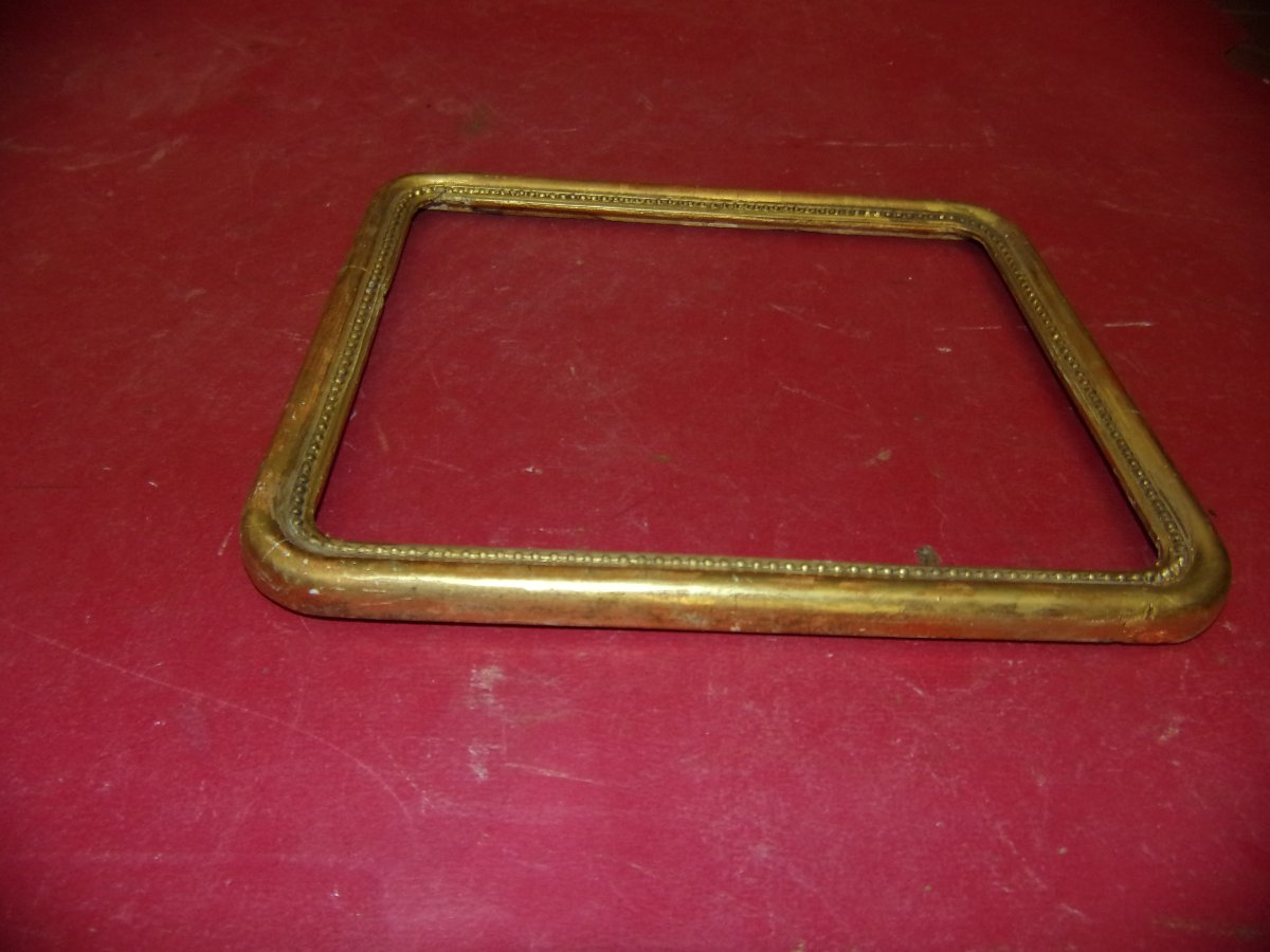 19th-century-style Frame, Made Of Gilded Wood.-photo-4