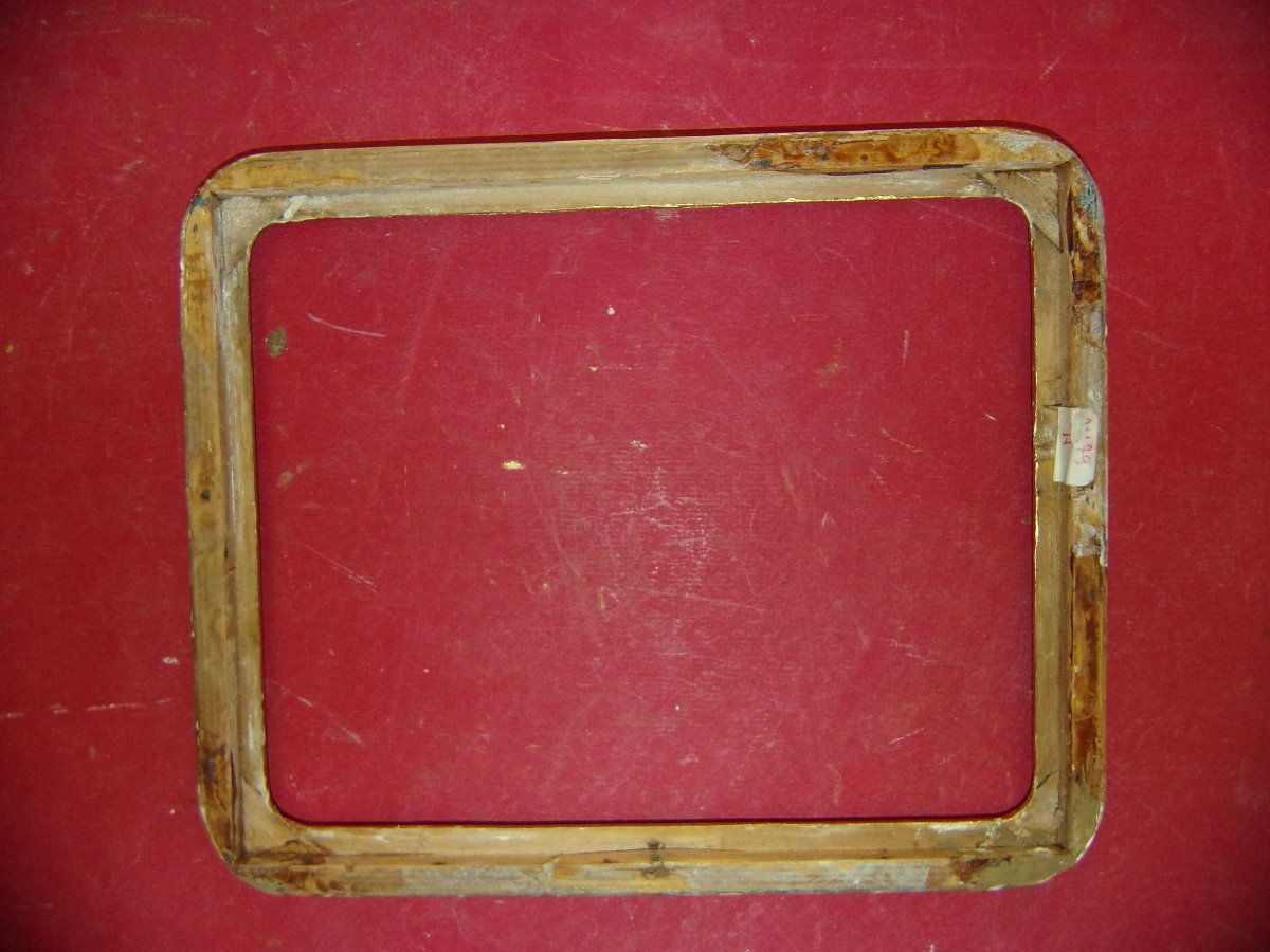 19th-century-style Frame, Made Of Gilded Wood.-photo-5