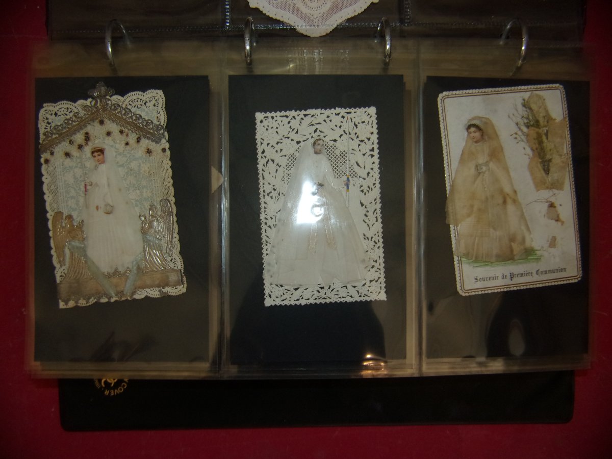 Album Of Religious Images And 19th-century Canivets.-photo-4