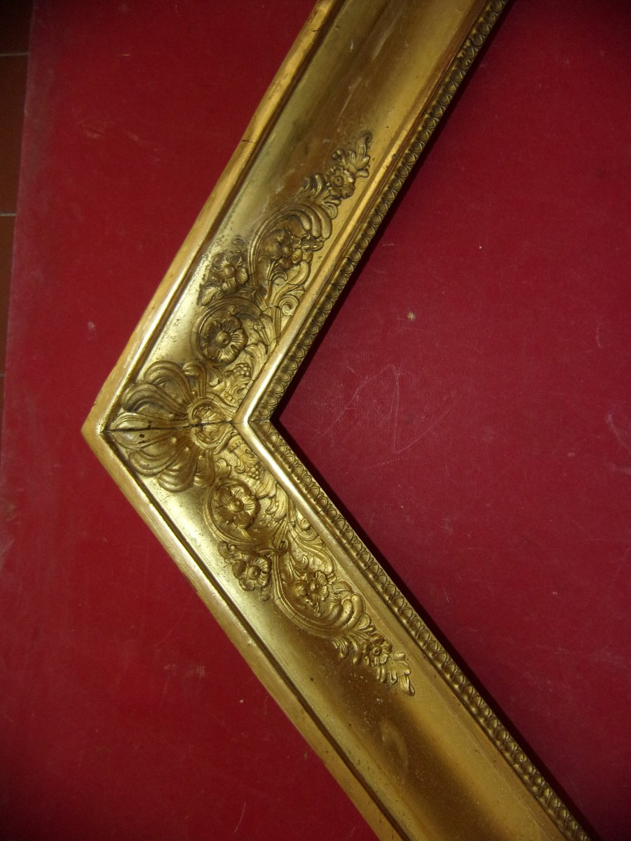 Cadre  original, époque 19ème, en bois doré.-photo-3