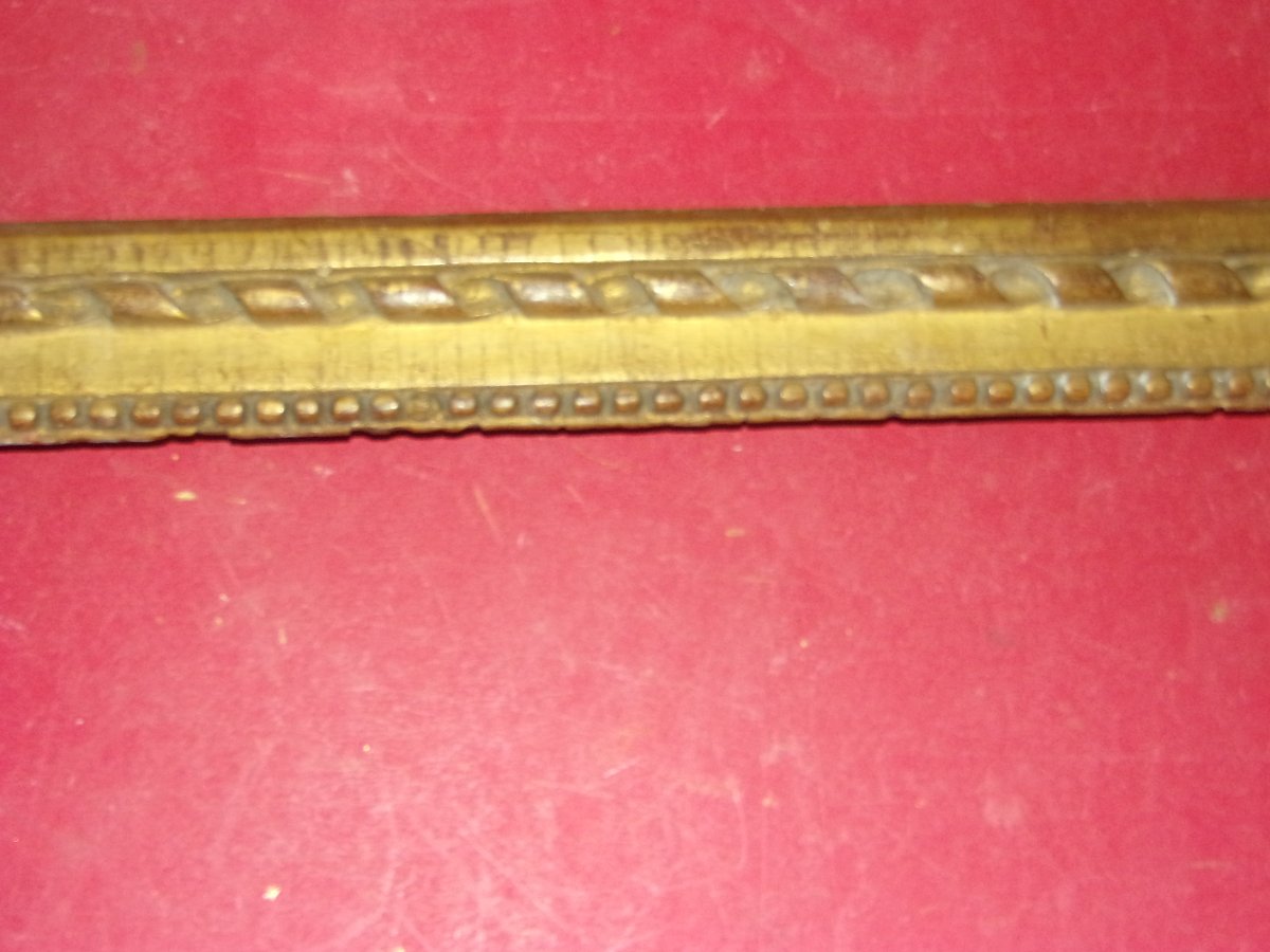 Cadre époque 18 ème, Louis XVI, en bois doré.-photo-3
