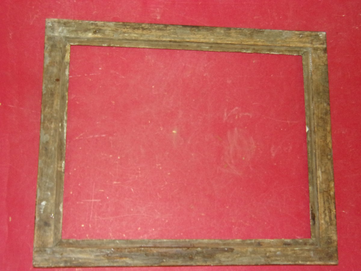 Cadre époque 18 ème, Louis XVI, en bois doré.-photo-6