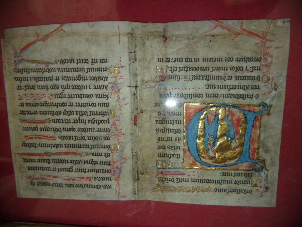 Important Illuminated Folio On Parchment—book Of Hours Or Psalter—circa 1400–1430.-photo-2