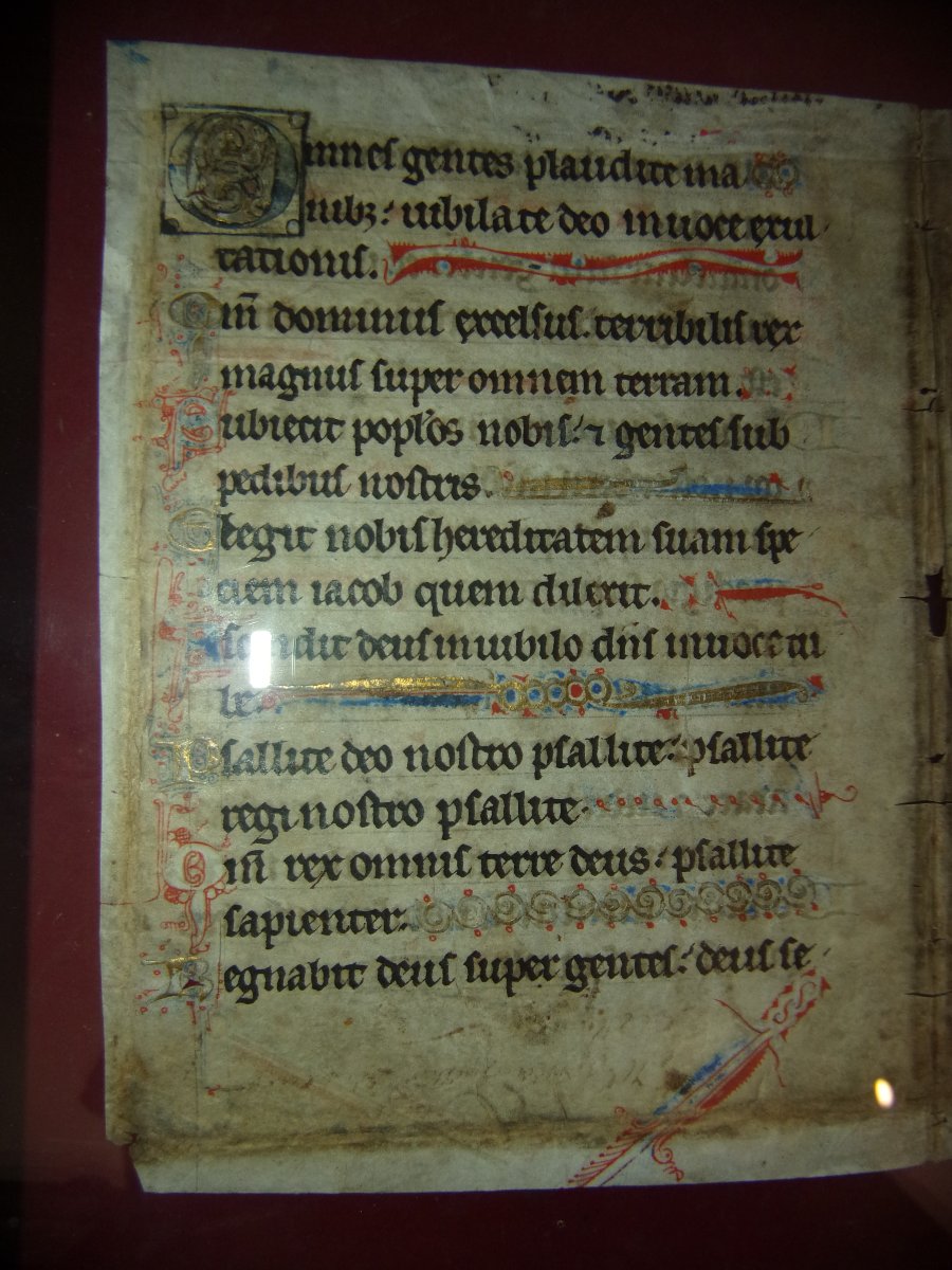 Important Illuminated Folio On Parchment—book Of Hours Or Psalter—circa 1400–1430.-photo-4