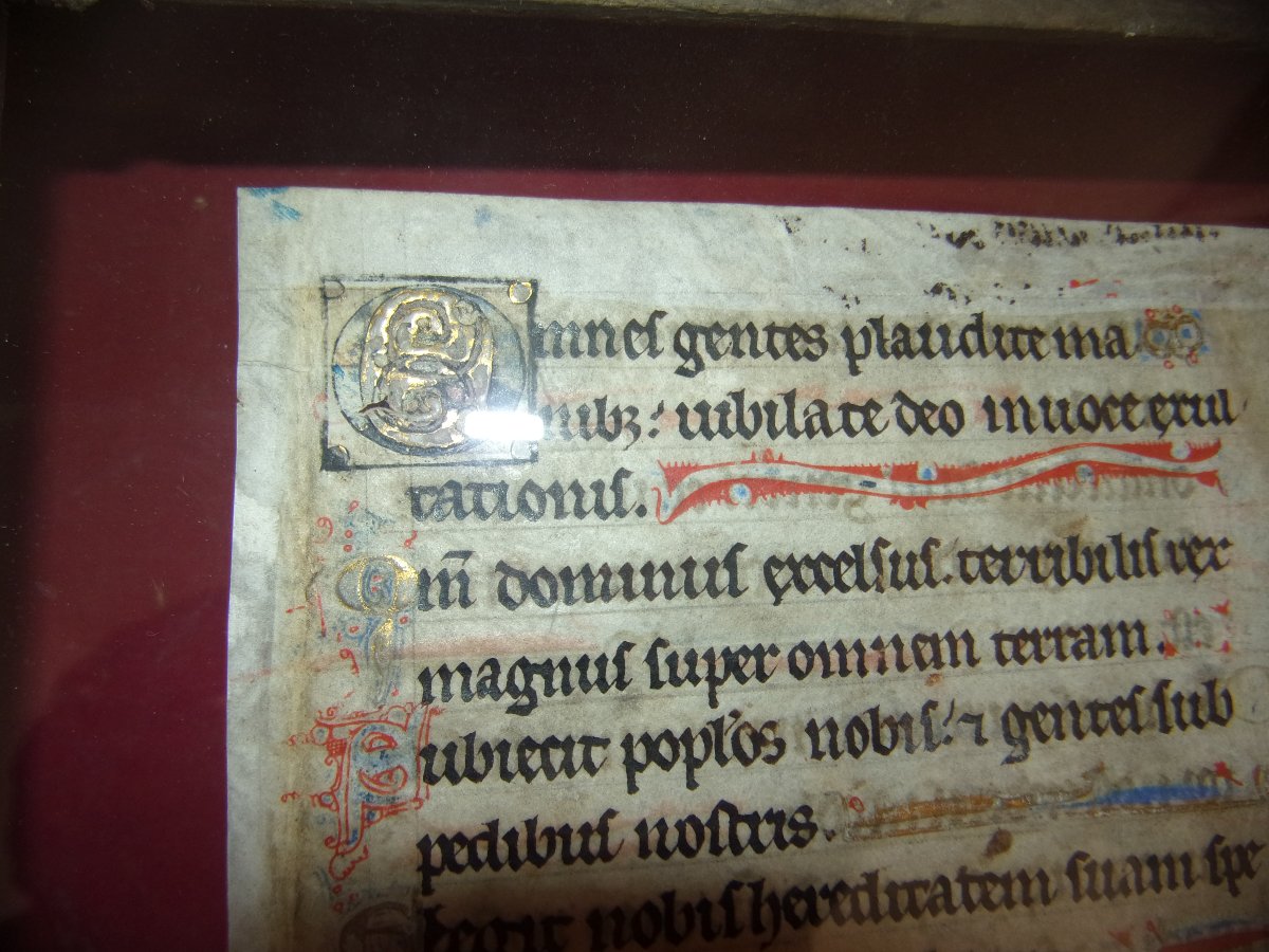 Important Illuminated Folio On Parchment—book Of Hours Or Psalter—circa 1400–1430.-photo-5