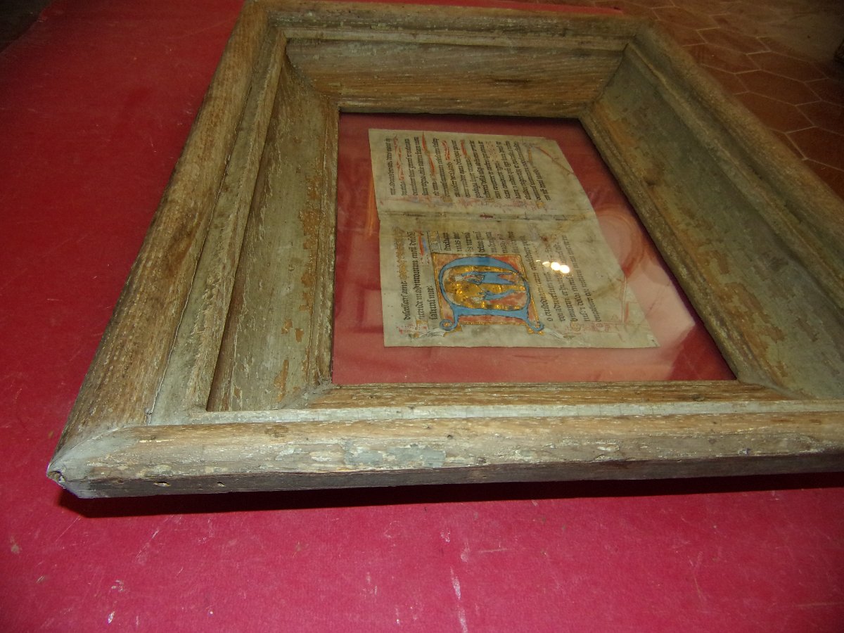 Important Illuminated Folio On Parchment—book Of Hours Or Psalter—circa 1400–1430.-photo-8
