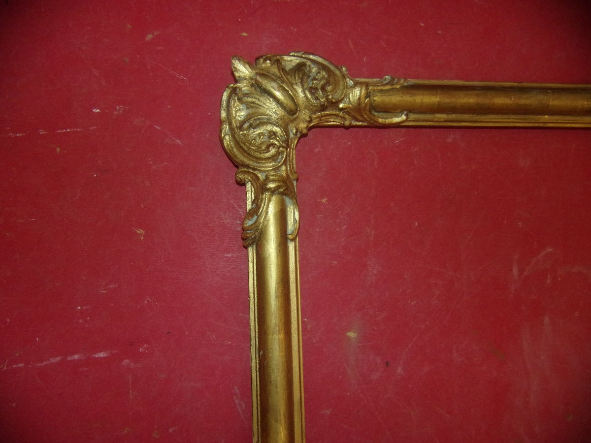 19th-century-style Frame, Made Of Gilded Wood.-photo-2