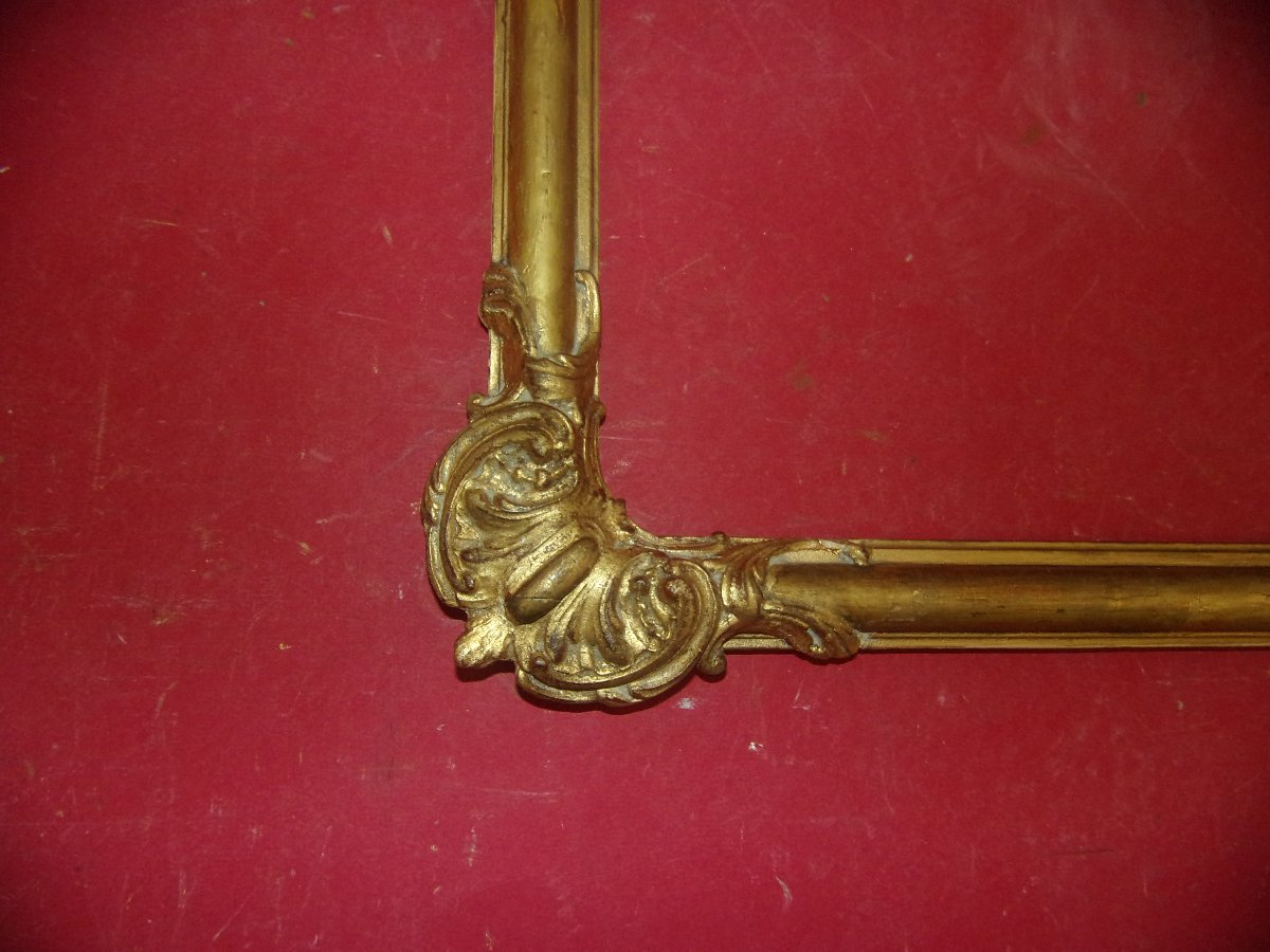 19th-century-style Frame, Made Of Gilded Wood.-photo-1