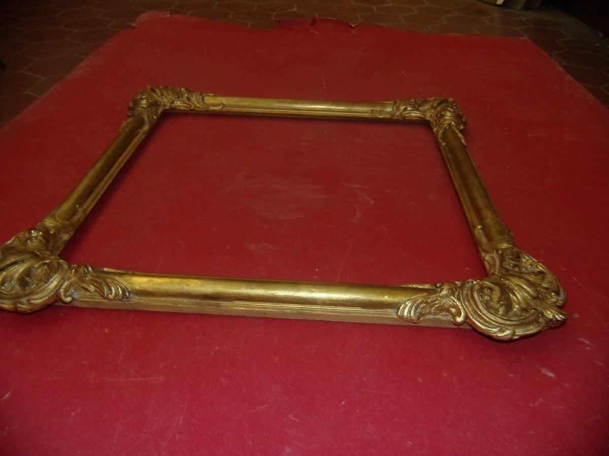 19th-century-style Frame, Made Of Gilded Wood.-photo-2