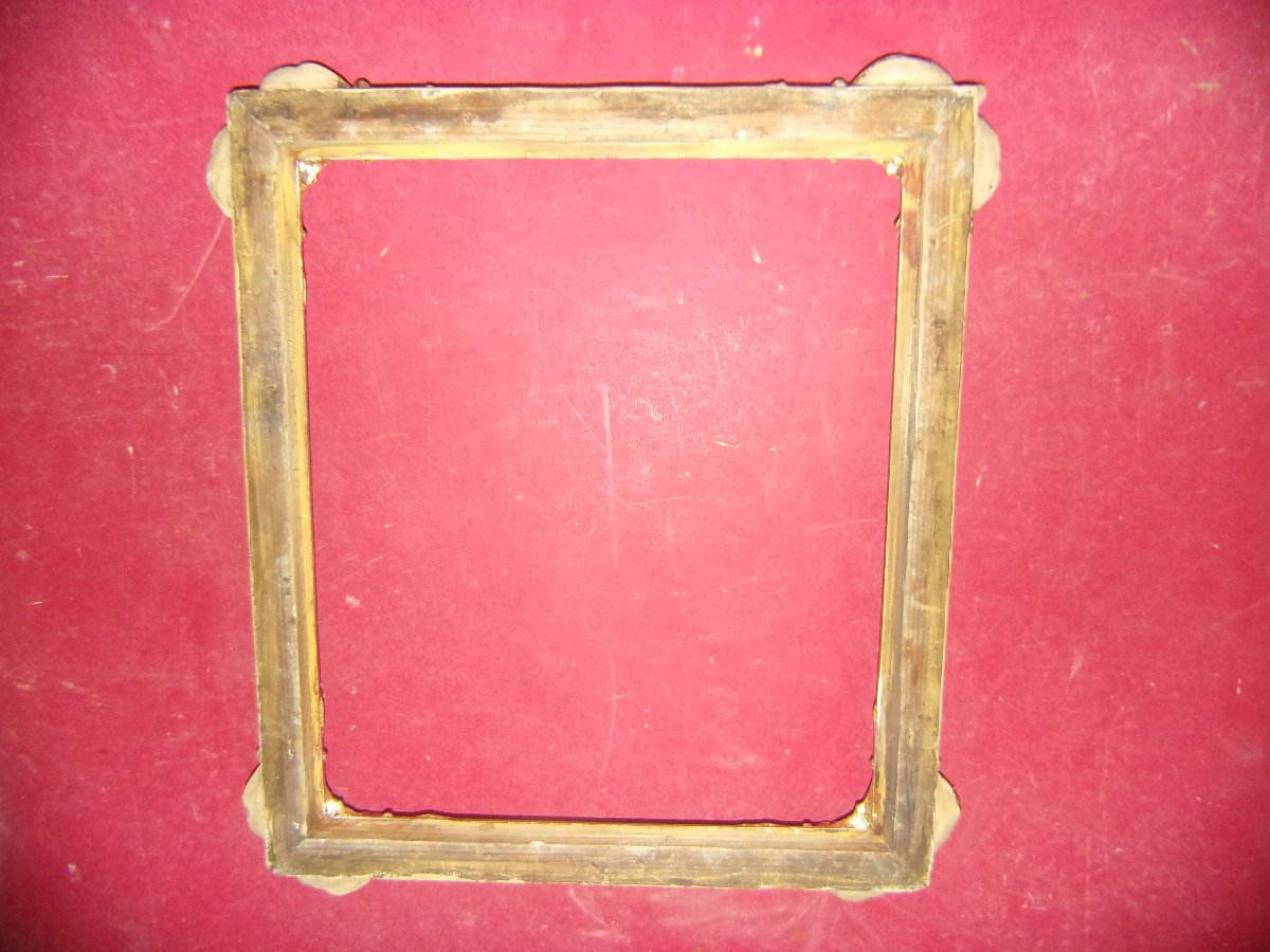19th-century-style Frame, Made Of Gilded Wood.-photo-3