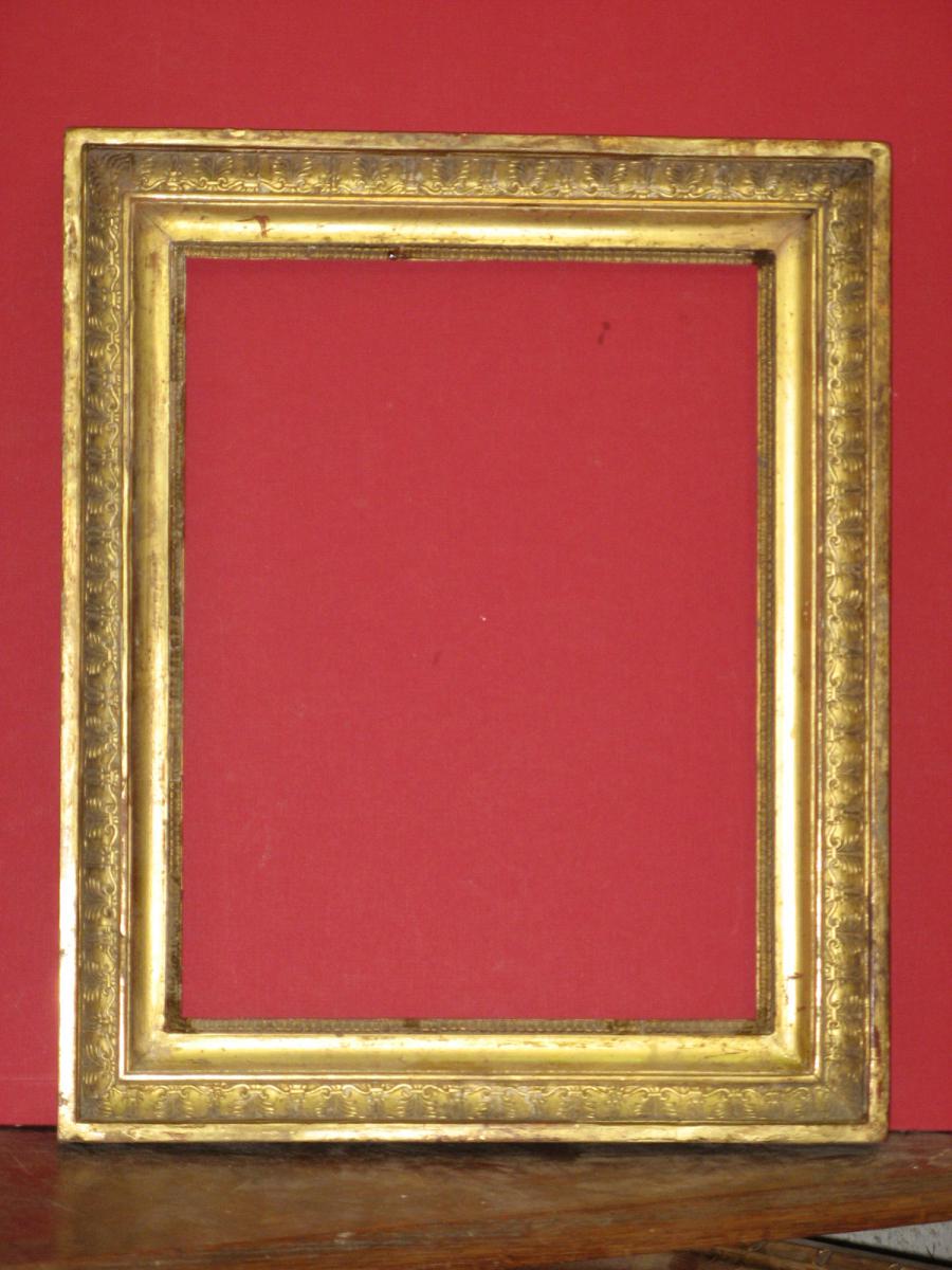 Cadre époque 19ème En Bois Doré.