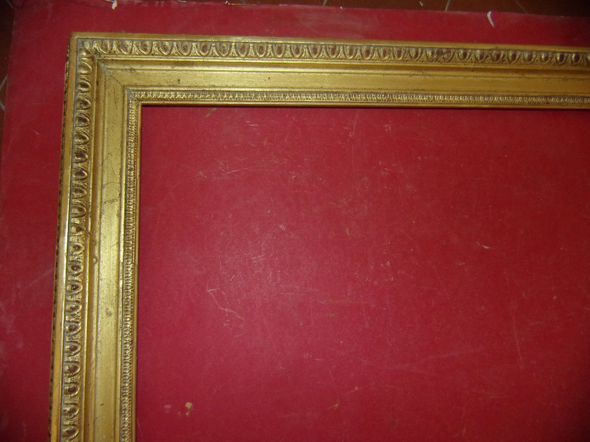 19th-century-style Frame, Made Of Gilded Wood.-photo-2