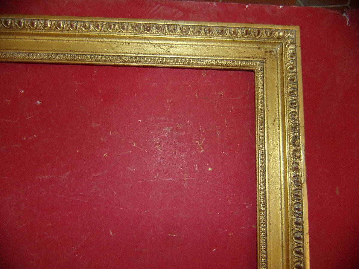 19th-century-style Frame, Made Of Gilded Wood.-photo-3