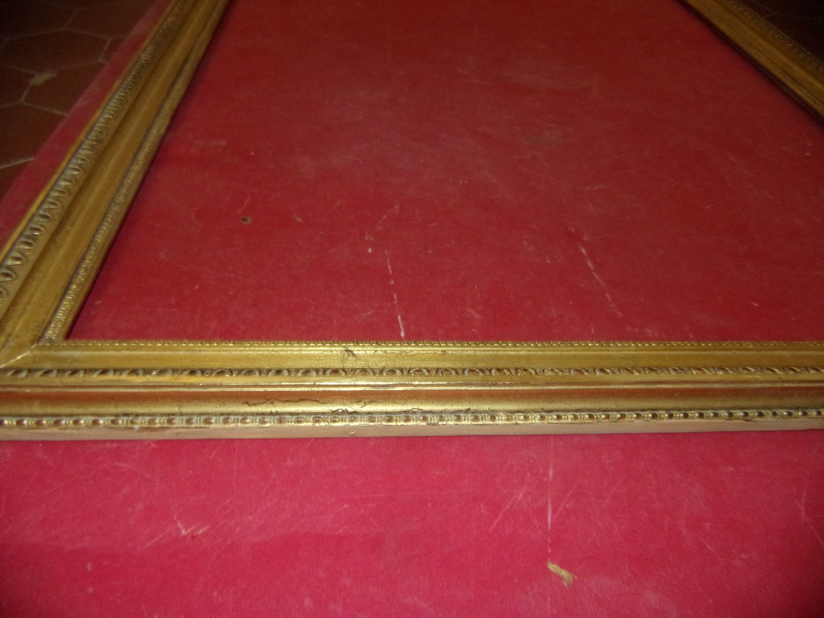 19th-century-style Frame, Made Of Gilded Wood.-photo-3