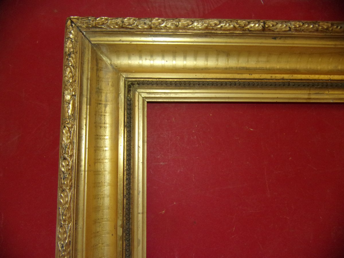 19th-century-style Frame, Made Of Gilded Wood.-photo-2