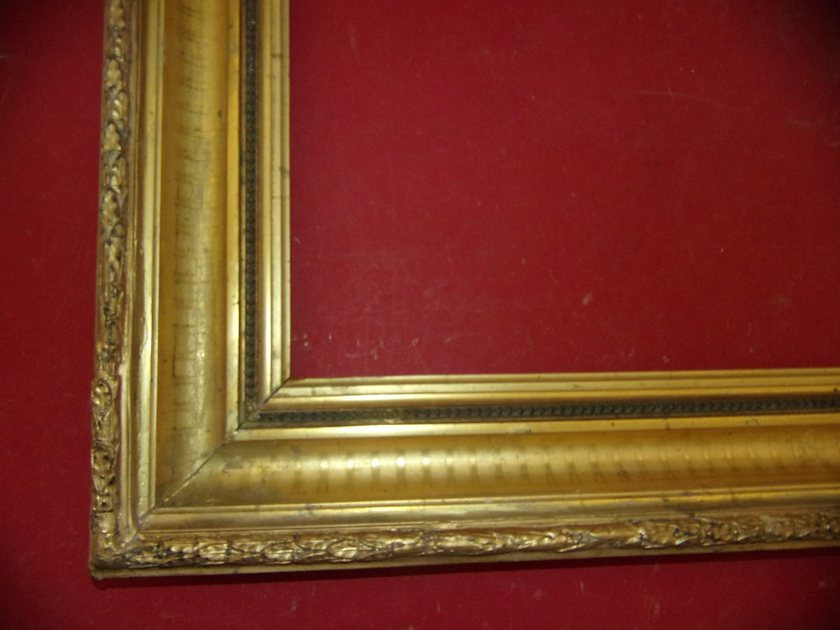 19th-century-style Frame, Made Of Gilded Wood.-photo-1