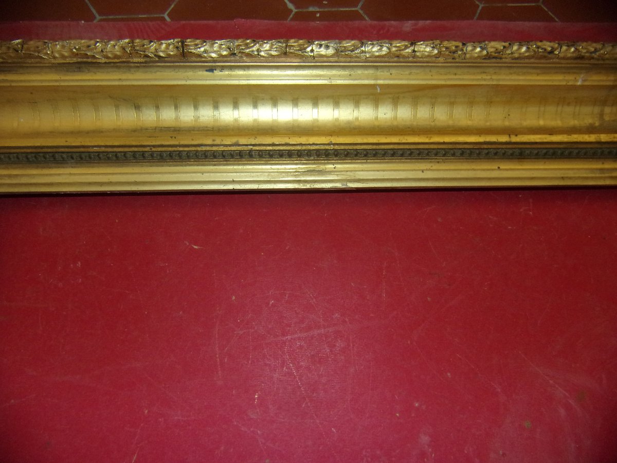 19th-century-style Frame, Made Of Gilded Wood.-photo-2