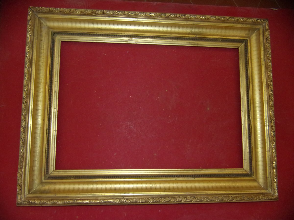 19th-century-style Frame, Made Of Gilded Wood.