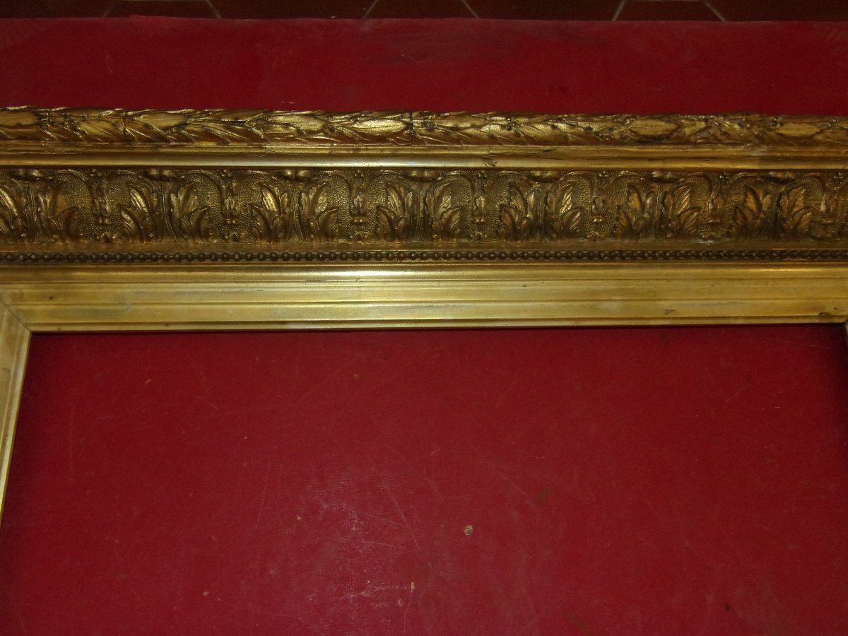 Cadre époque 19ème, en bois doré.-photo-2