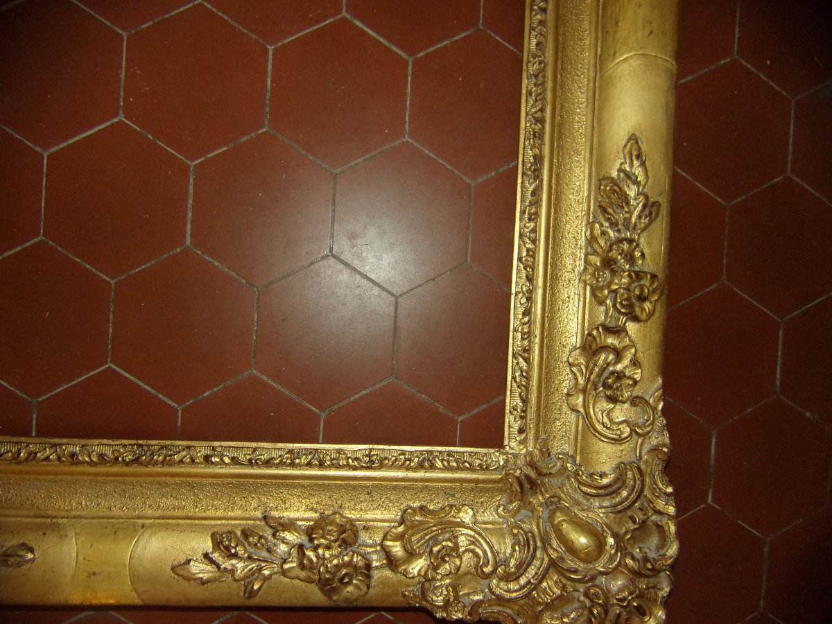 19th-century Gilded Wooden Frame.-photo-1
