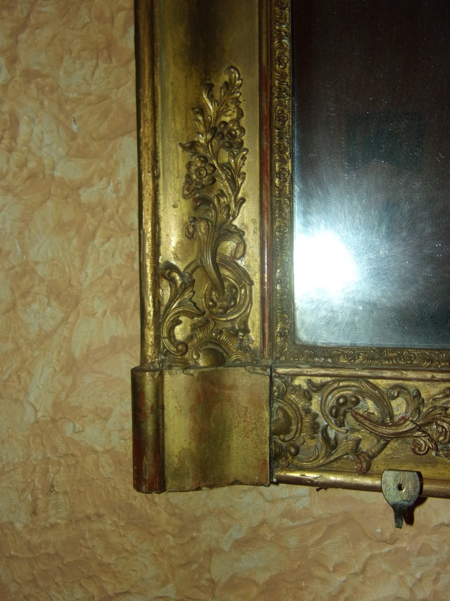 19th-century Mirror Gilded With Gold Leaf.-photo-2