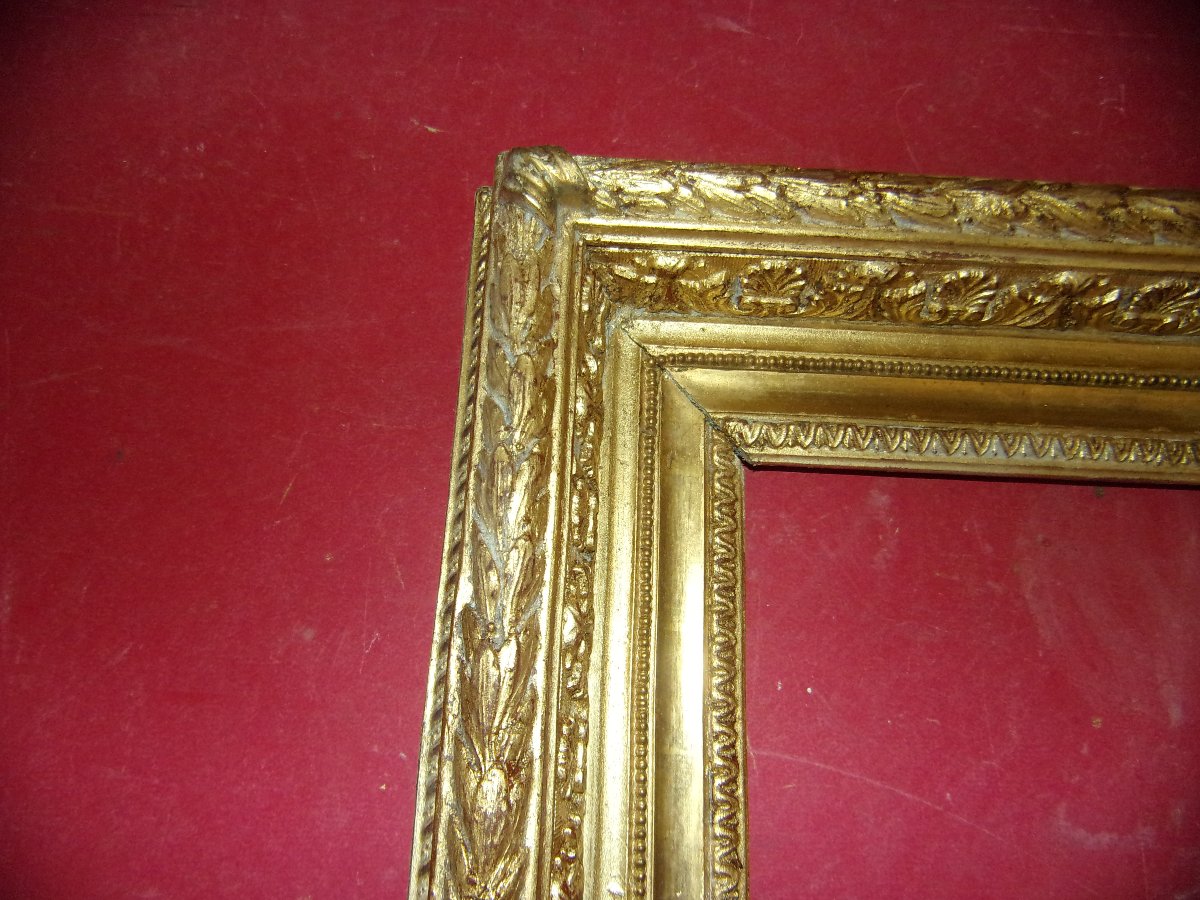 19th-century Gilded Wooden Frame.-photo-3