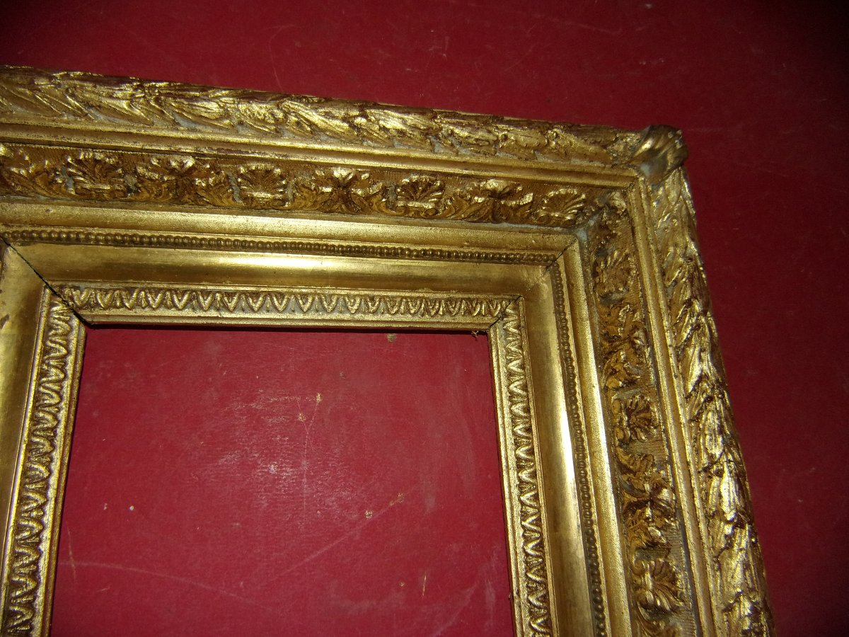 19th-century Gilded Wooden Frame.-photo-4