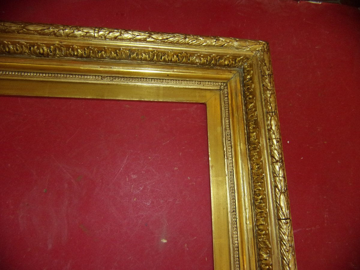 19th-century Gilded Wooden Frame.-photo-3