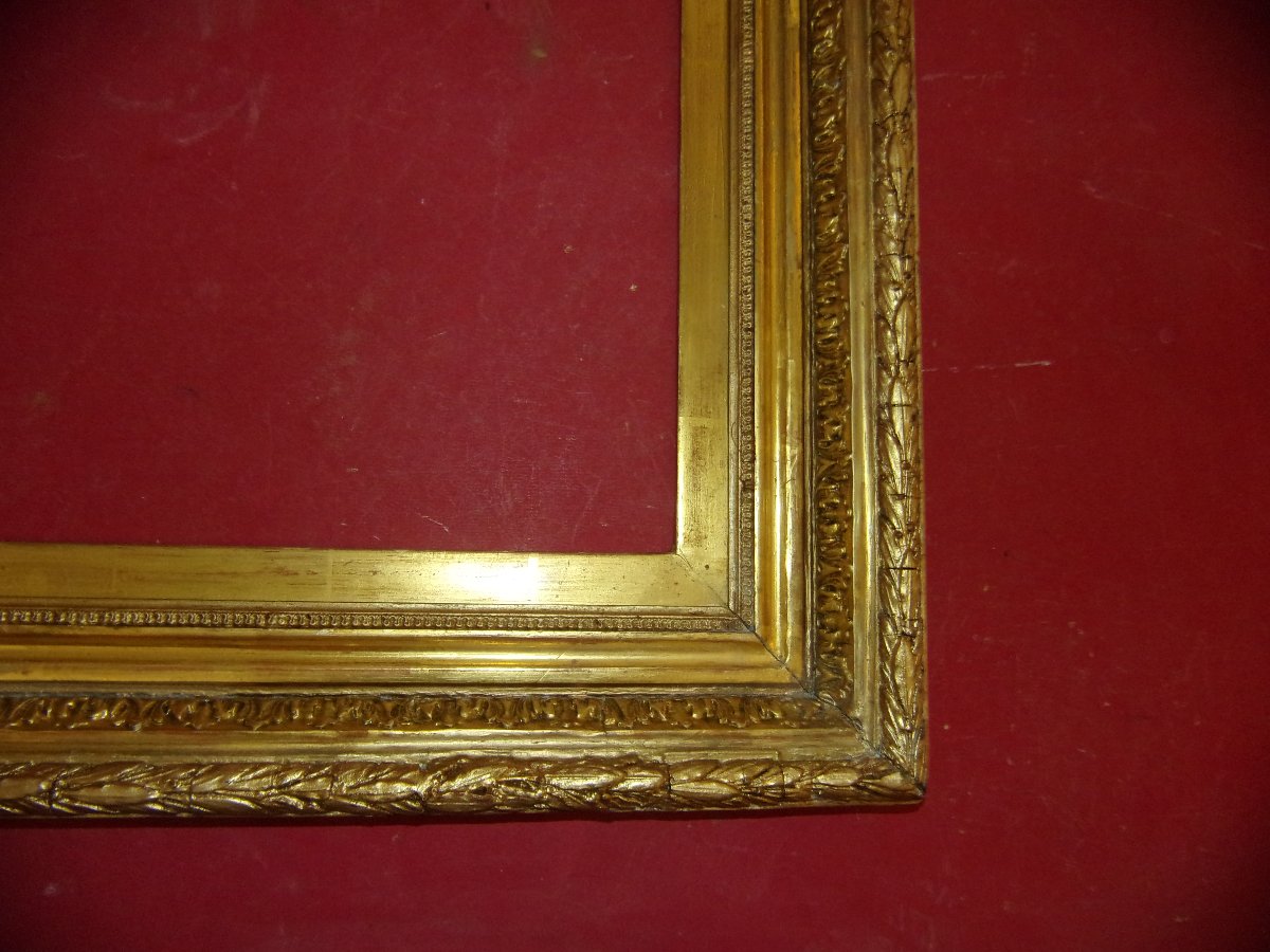 19th-century Gilded Wooden Frame.-photo-4