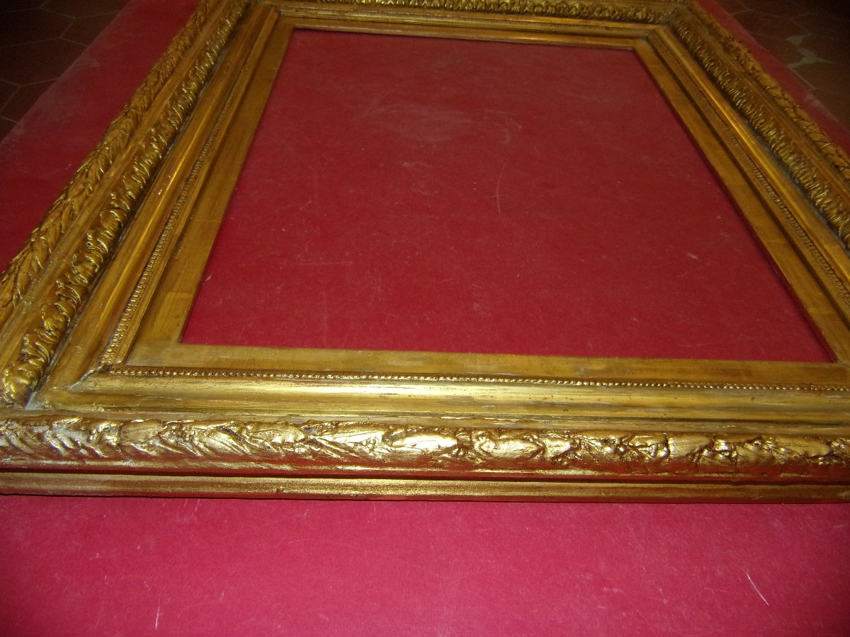 19th-century Gilded Wooden Frame.-photo-4