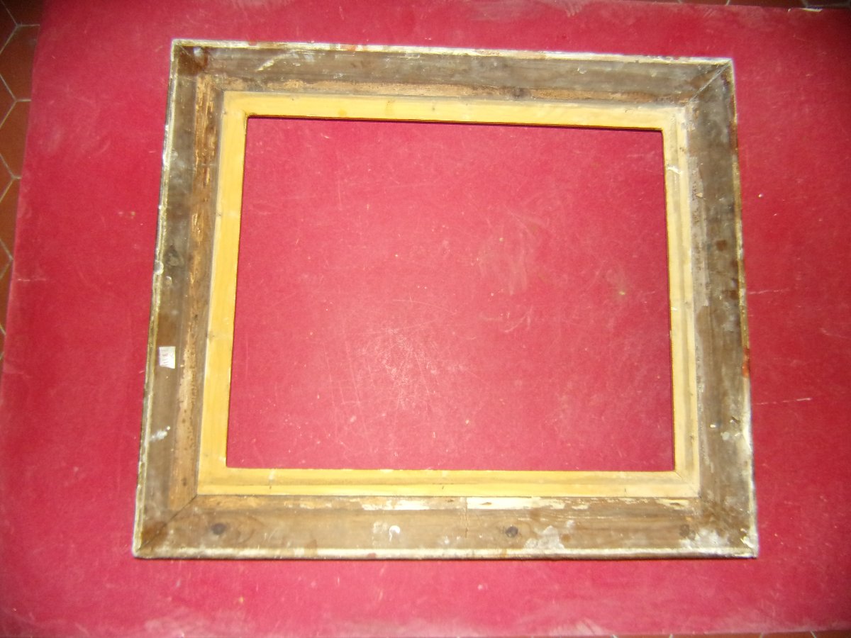 19th-century Gilded Wooden Frame.-photo-5
