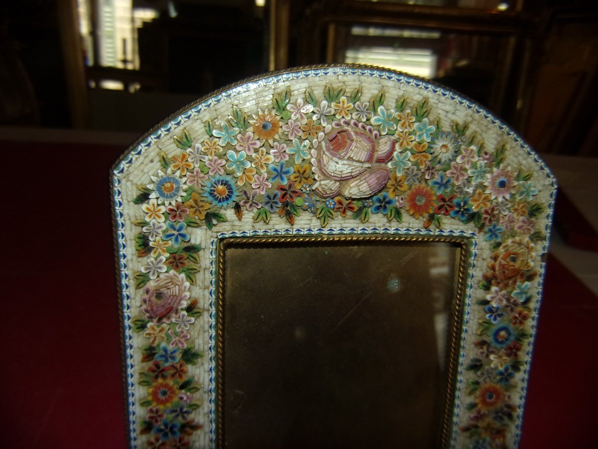 Venice Micro-mosaic Photo Frame, Art Nouveau; Late 19th Century.-photo-2