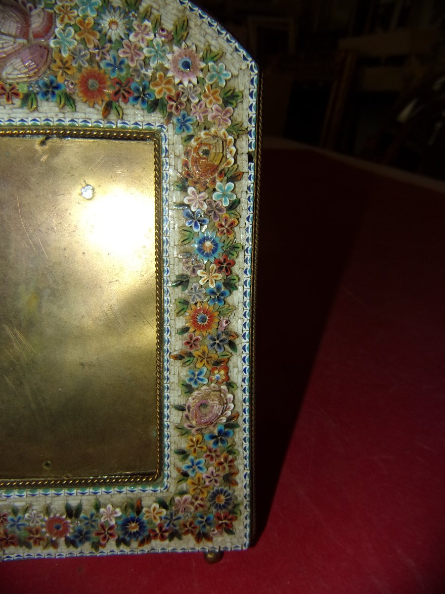 Venice Micro-mosaic Photo Frame, Art Nouveau; Late 19th Century.-photo-4