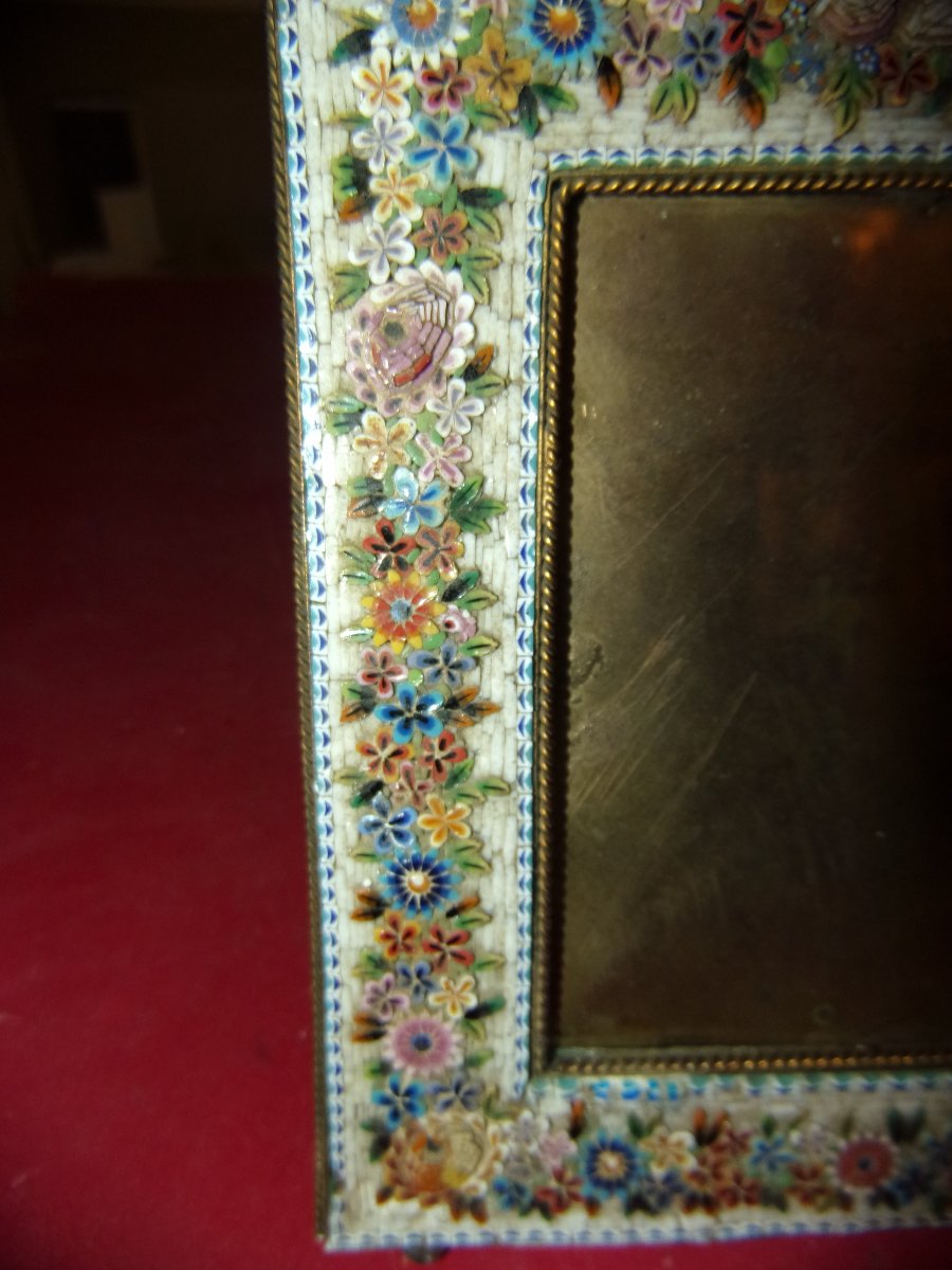 Venice Micro-mosaic Photo Frame, Art Nouveau; Late 19th Century.-photo-2