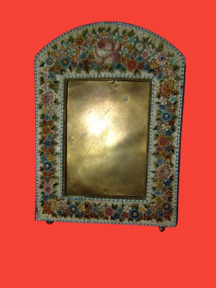 Venice Micro-mosaic Photo Frame, Art Nouveau; Late 19th Century.