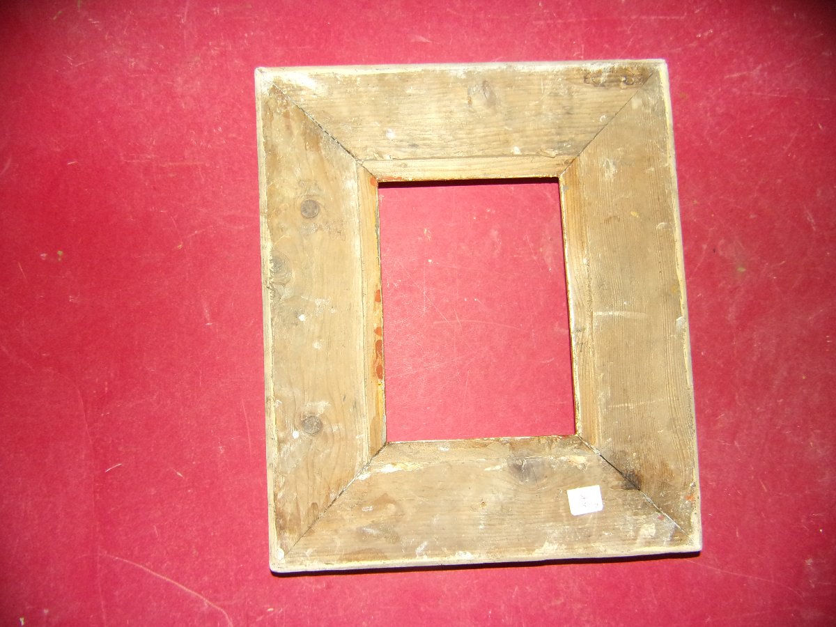 Paire de cadres époque 19ème, en bois doré.-photo-5