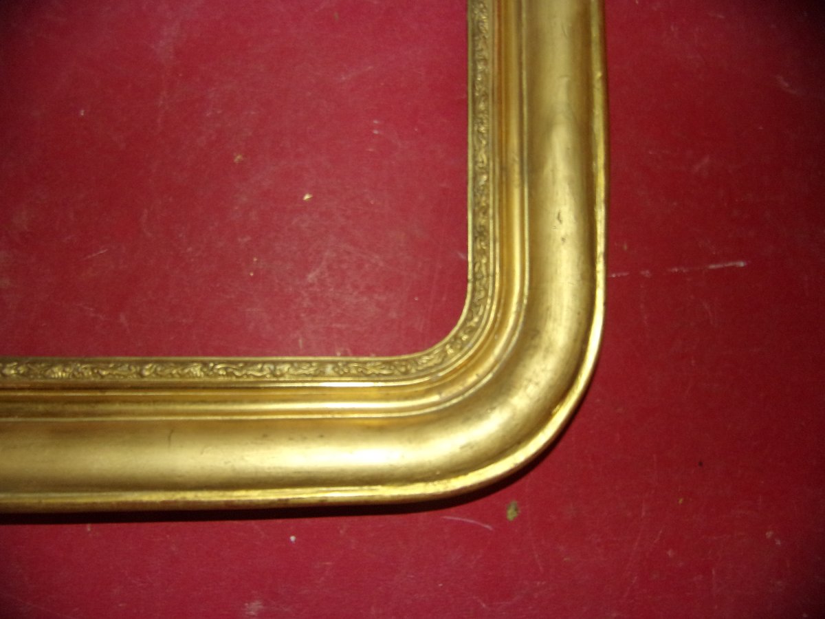 19th-century Gilded Wooden Frame.-photo-4
