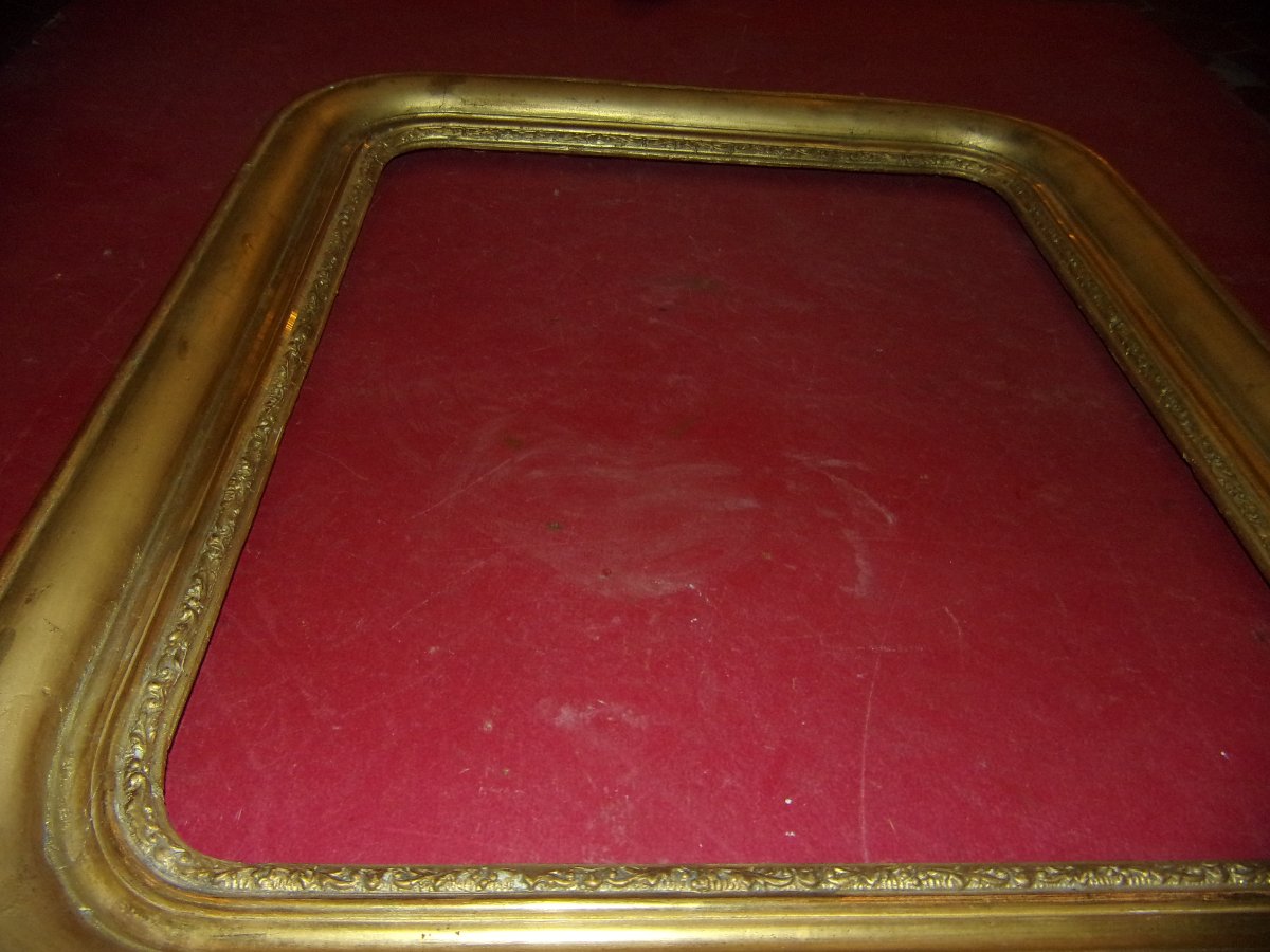 19th-century Gilded Wooden Frame.-photo-3