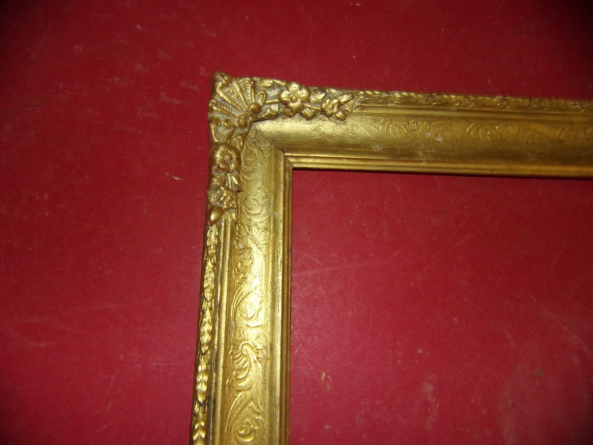 19th-century Gilded Wooden Frame.-photo-2
