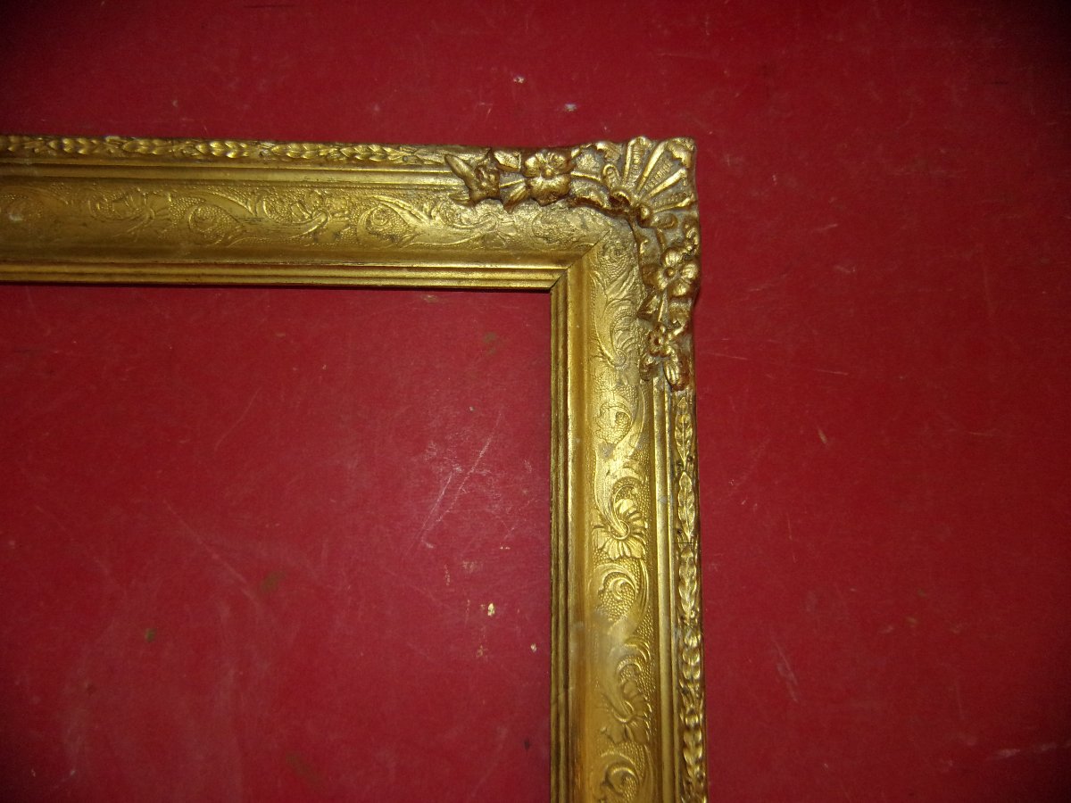 19th-century Gilded Wooden Frame.-photo-3