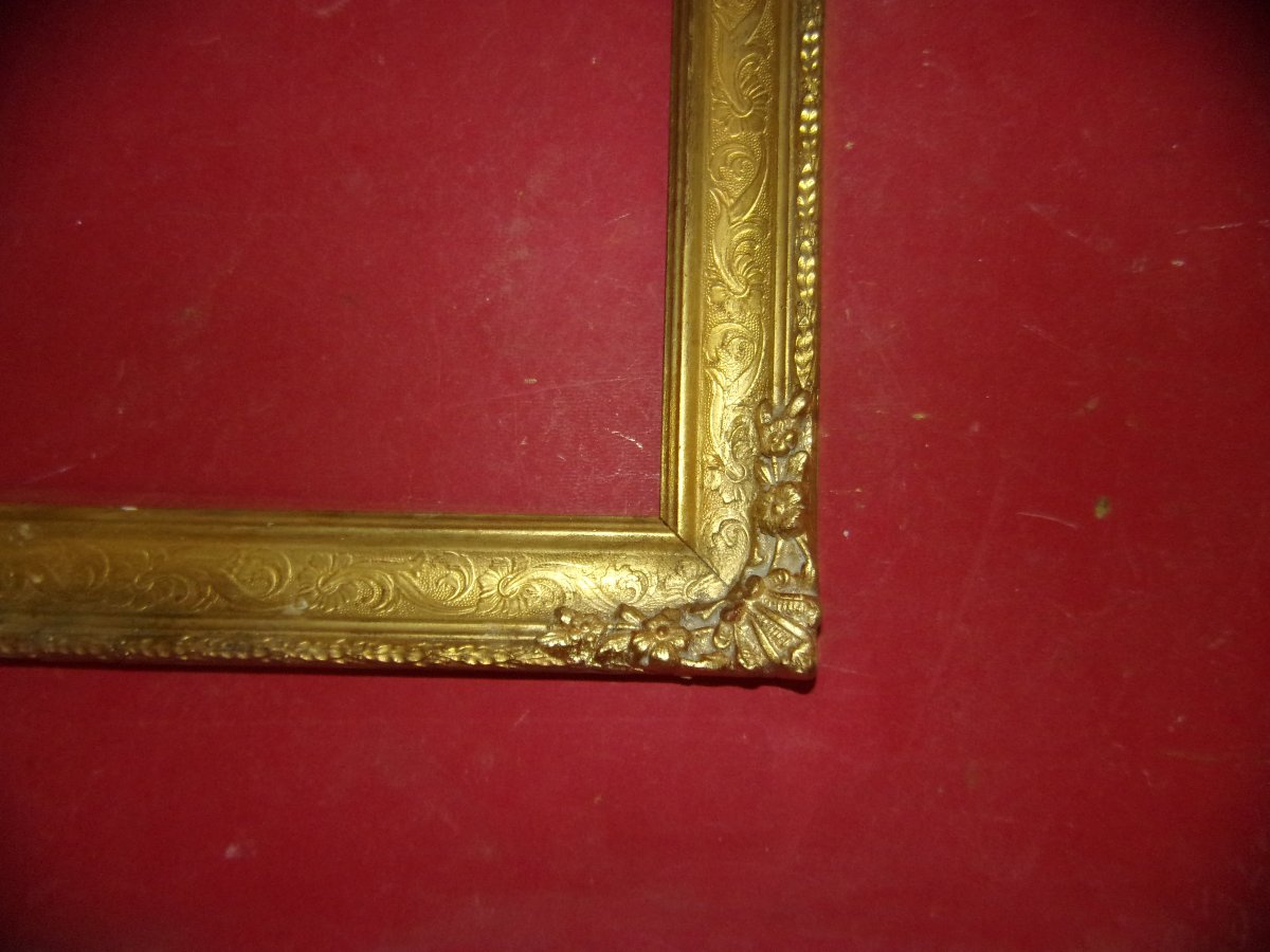 19th-century Gilded Wooden Frame.-photo-4