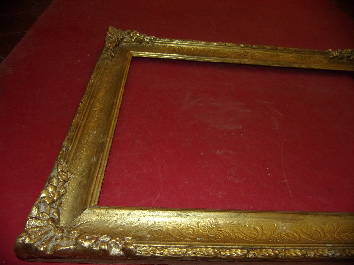 19th-century Gilded Wooden Frame.-photo-3