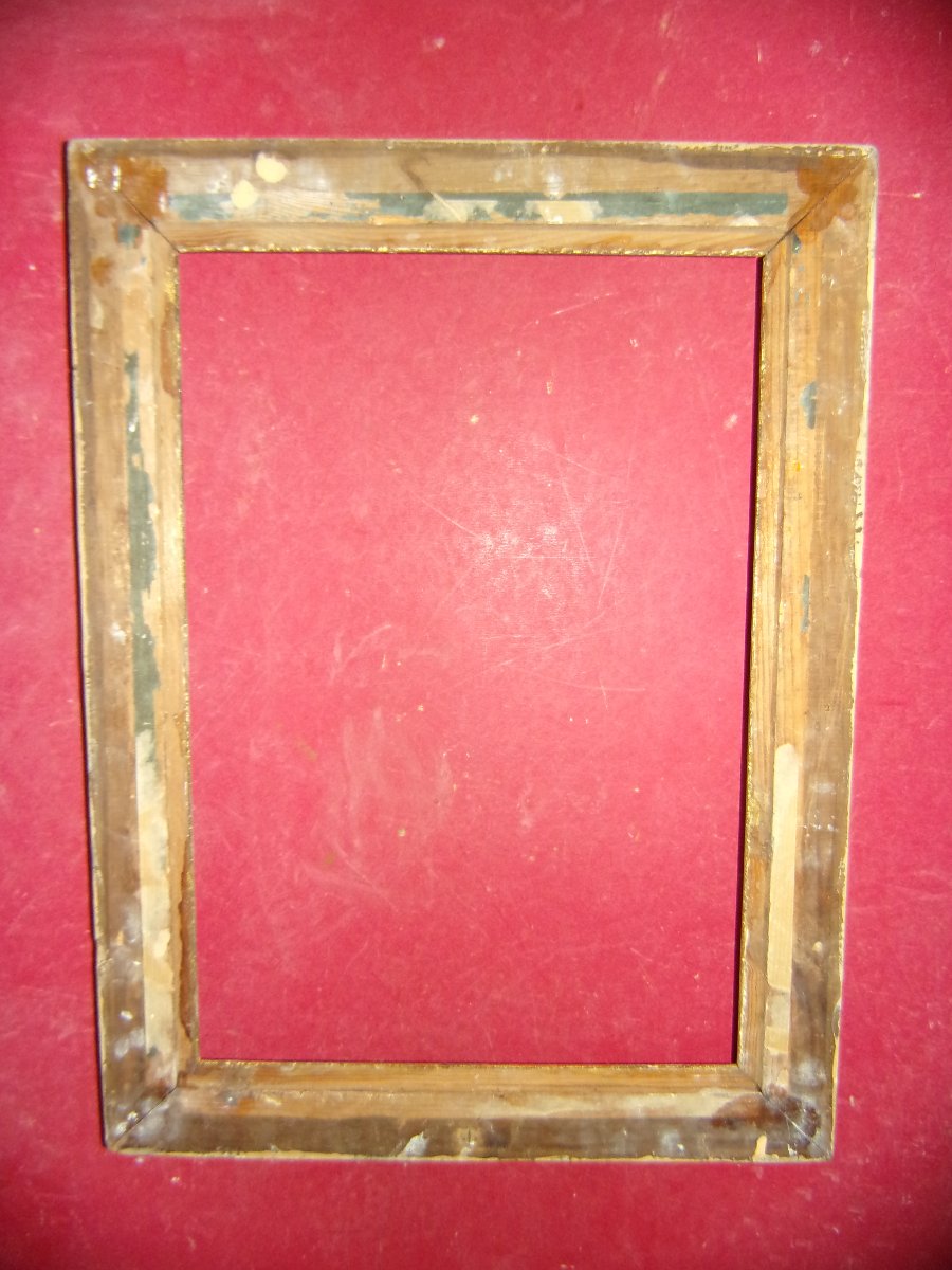 19th-century Gilded Wooden Frame.-photo-4