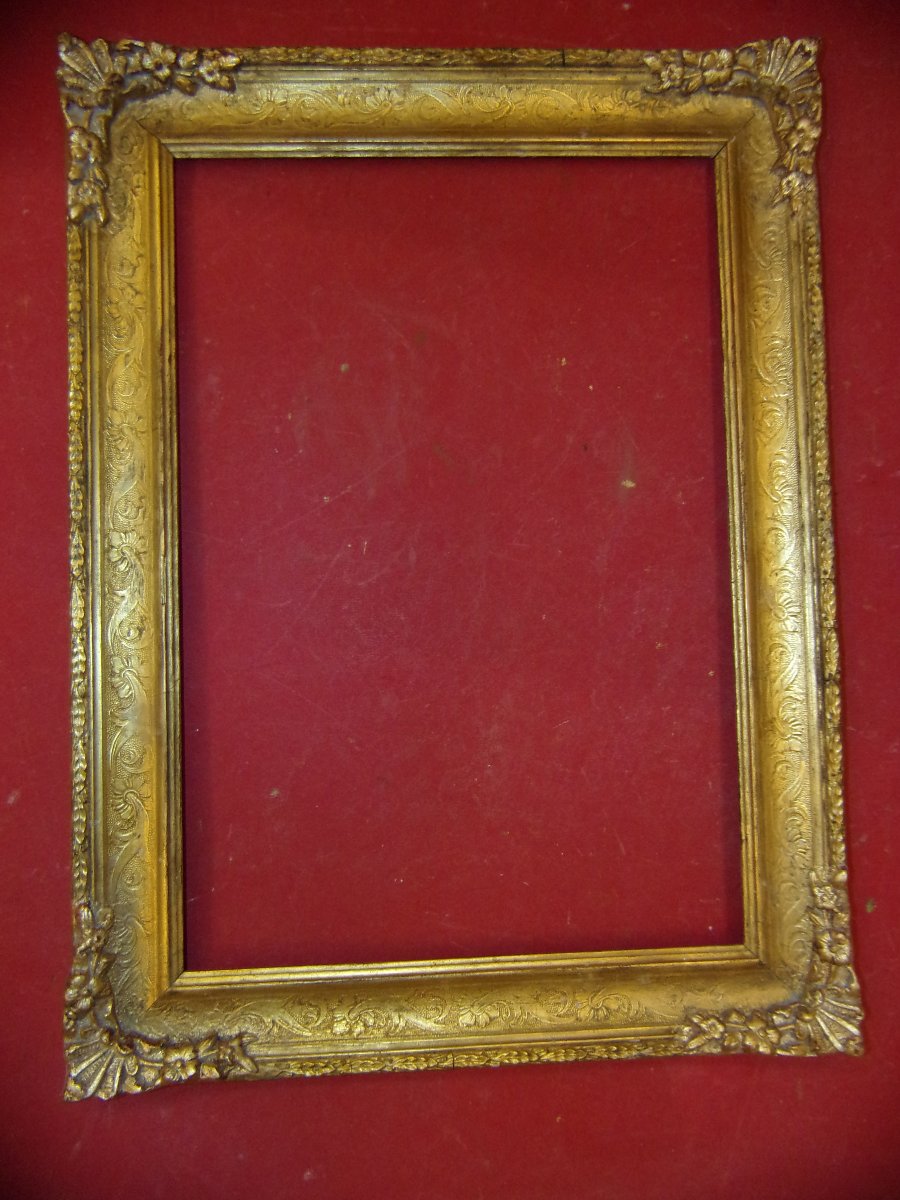 19th-century Gilded Wooden Frame.