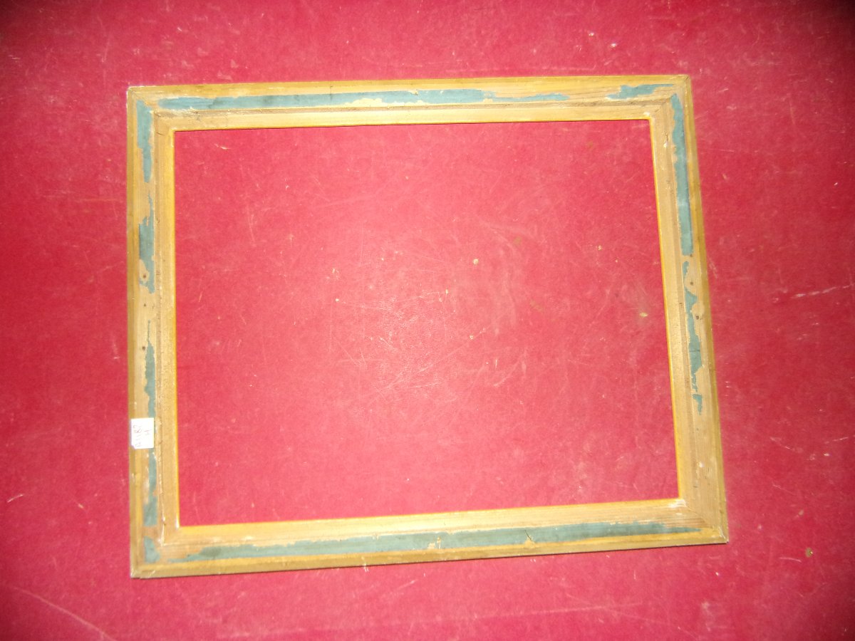 Paire de cadres époque 19ème, en bois doré.-photo-2