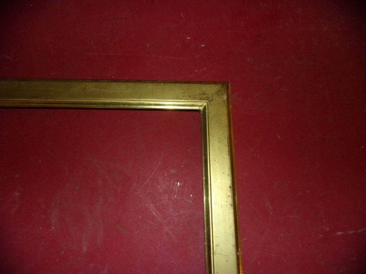 Paire de cadres époque 19ème, en bois doré.-photo-1