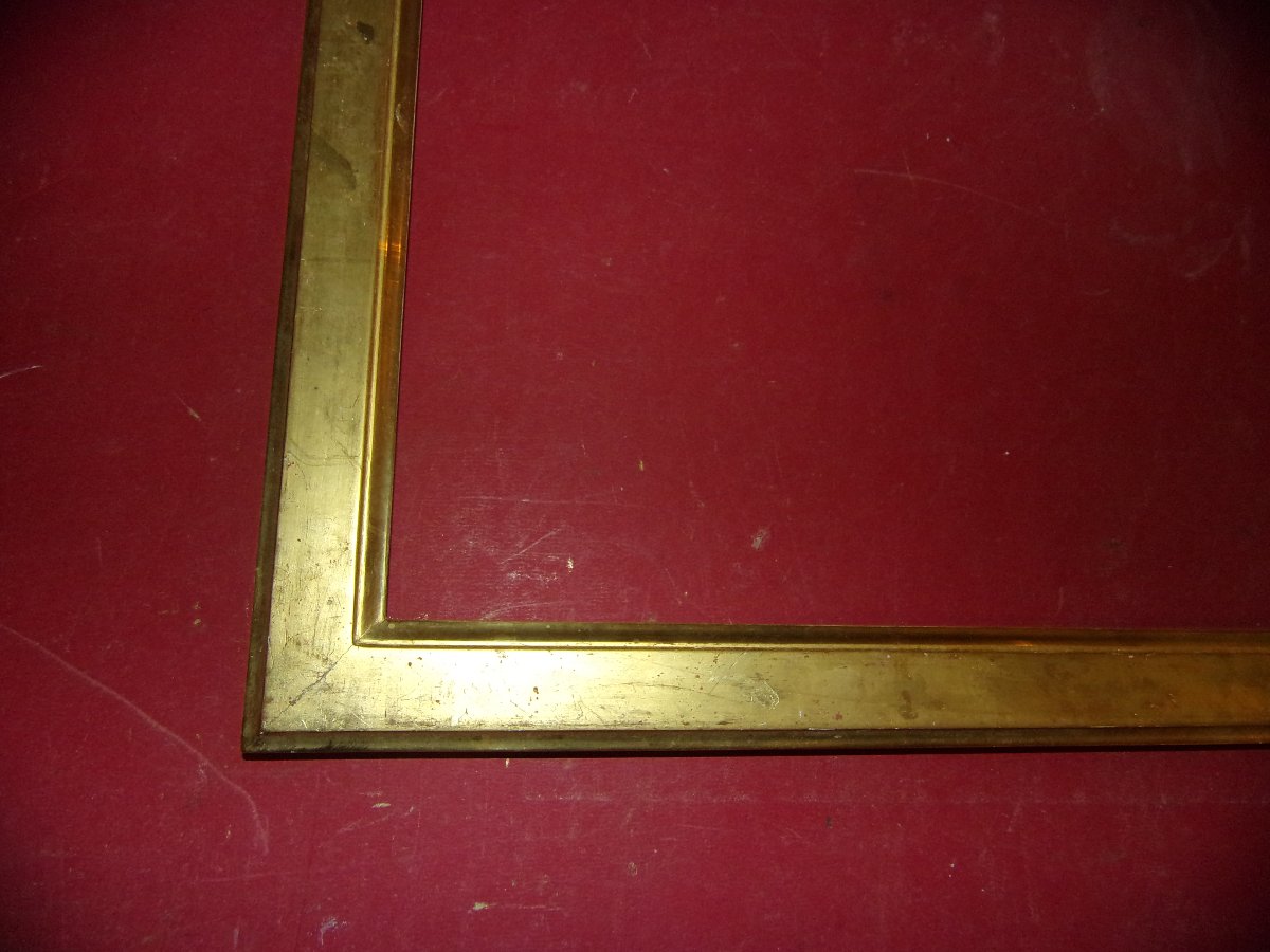 Paire de cadres époque 19ème, en bois doré.-photo-3