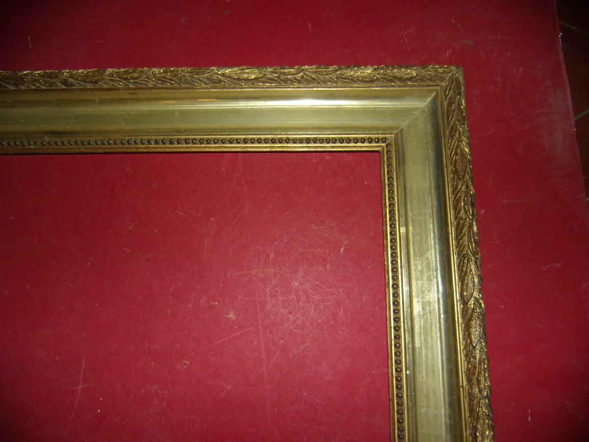19th-century Gilded Wooden Frame.-photo-3