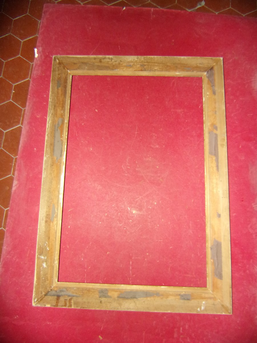 19th-century Gilded Wooden Frame.-photo-4
