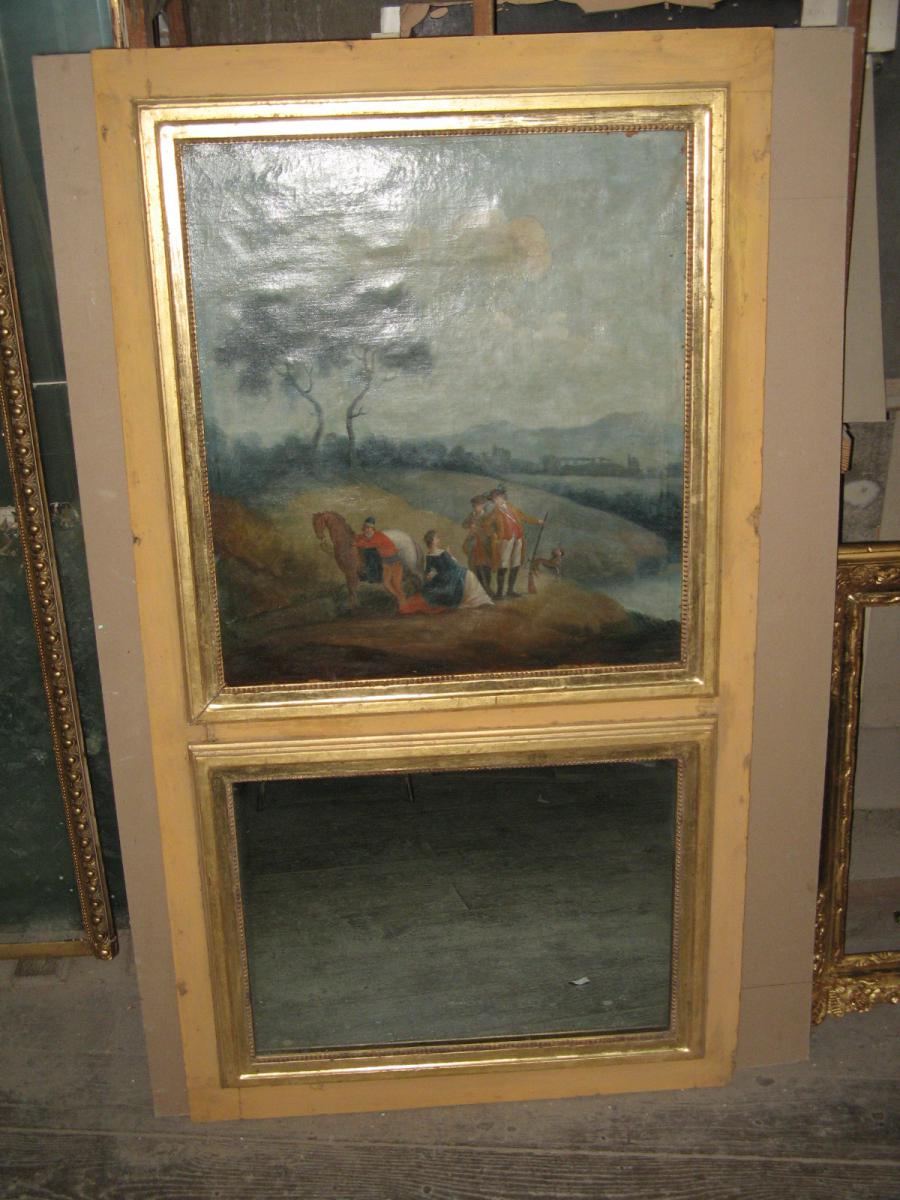 Trumeau, Scène De Chasse, Début 19ème.